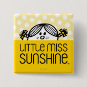 Little Miss Sunshine Peking Vierkante Button 5,1 Cm (Voorkant)