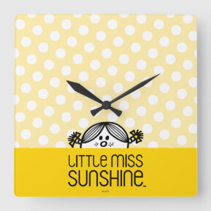 Little Miss Sunshine Peking Vierkante Klok