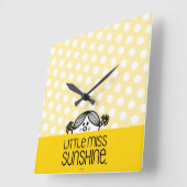 Little Miss Sunshine Peking Vierkante Klok (Hoek)