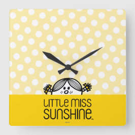 Little Miss Sunshine Peking Vierkante Klok