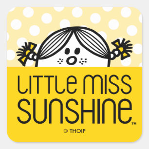 Little Miss Sunshine Peking Vierkante Sticker
