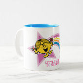 Little Miss Sunshine | Rainbows & Stars Tweekleurige Koffiemok (Voorkant links)