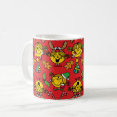 Little Miss Sunshine Red Christmas Pattern Koffiemok (Voorkant links)