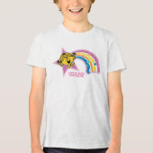 Little Miss Sunshine | Regenbogen en sterren Tri-Blend Shirt (Voorkant)