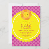 Little Miss Sunshine Sun Invitation Polka Dot Kaart (Voorkant)