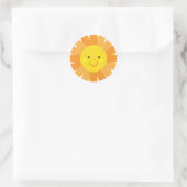 Little Miss Sunshine Sun Invitation Polka Dot Ronde Sticker (Tas)