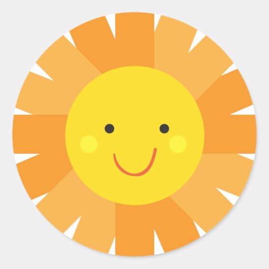 Little Miss Sunshine Sun Invitation Polka Dot Ronde Sticker (Voorkant)