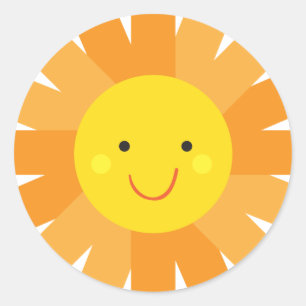 Little Miss Sunshine Sun Invitation Polka Dot Ronde Sticker