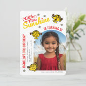 Little Miss Sunshine Verjaardagsfoto Kaart (Staand voorkant)