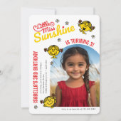 Little Miss Sunshine Verjaardagsfoto Kaart (Voorkant)