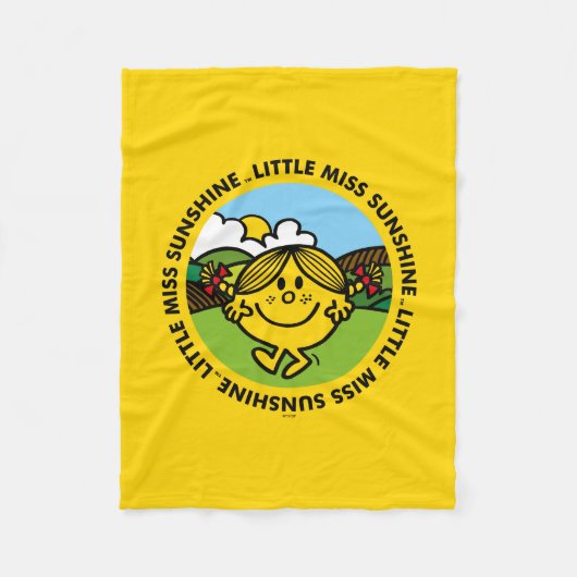 Little Miss Sunshine | zonneschijncirkel Fleece Deken (Voorkant)