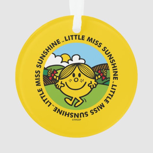 Little Miss Sunshine | zonneschijncirkel Ornament (achterkant)