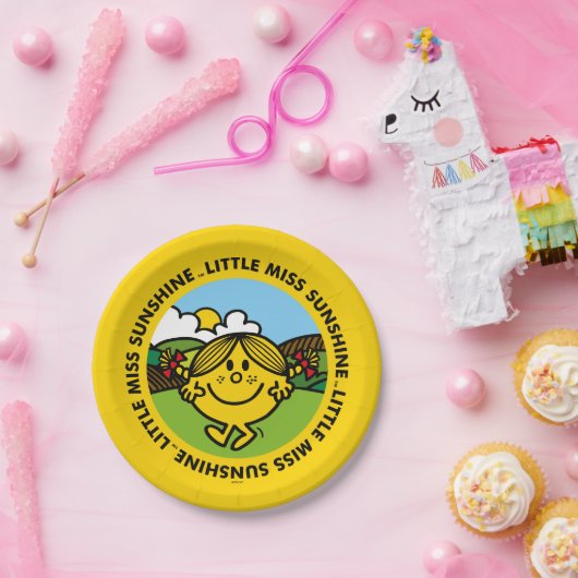 Little Miss Sunshine | zonneschijncirkel Papieren Bordje (Feest)