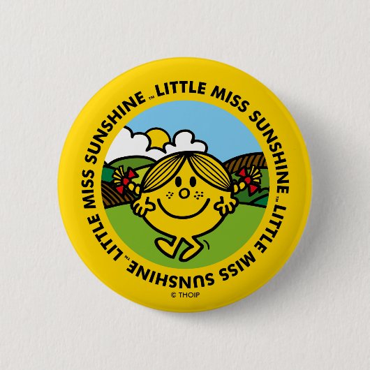 Little Miss Sunshine | zonneschijncirkel Ronde Button 5,7 Cm (Voorkant)