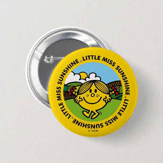 Little Miss Sunshine | zonneschijncirkel Ronde Button 5,7 Cm (Voorkant /achterkant)