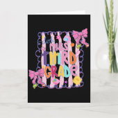 Little Miss Third Grade First Day Of 3rd Grade Coq Kaart (Voorkant)