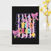 Little Miss Third Grade First Day Of 3rd Grade Coq Kaart (Gele Bloem)