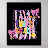 Little Miss Third Grade First Day Of 3rd Grade Coq Poster (Voorkant)