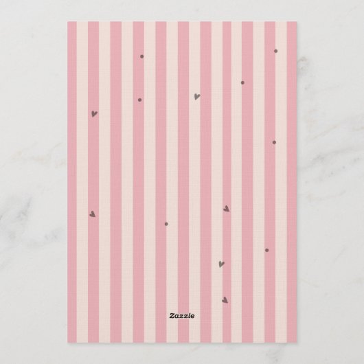 Little Miss Threenager Coquette Bow Kaart (Achterkant)