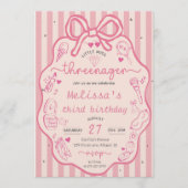 Little Miss Threenager Coquette Bow Kaart (Voorkant)