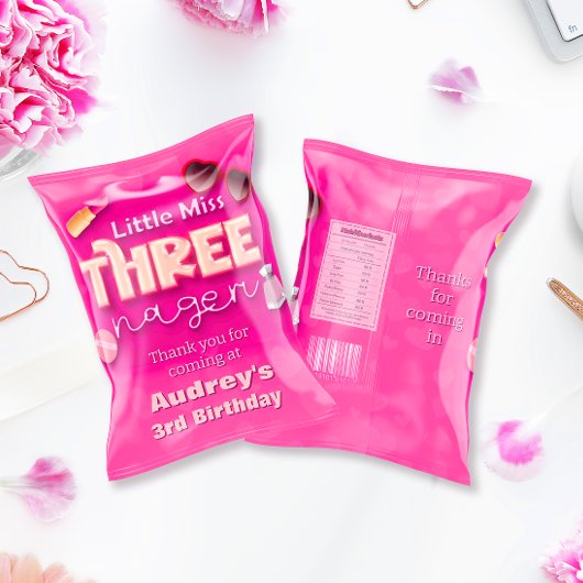 Little Miss Threenager - Meisje 3e Chip Bag Wrappe