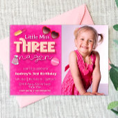 Little Miss Threenager - Meisje 3e verjaardag Kaart