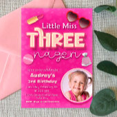 Little Miss Threenager - Meisje 3e verjaardag Kaart