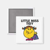Little Miss Tidy | zwarte belettering Magneet (Voorkant / Achterkant)