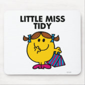 Little Miss Tidy | zwarte belettering Muismat (Voorkant)