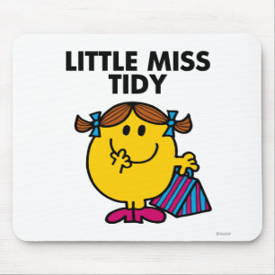 Little Miss Tidy   zwarte belettering Muismat