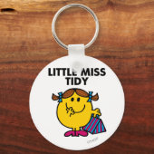 Little Miss Tidy | zwarte belettering Sleutelhanger (Voorkant)