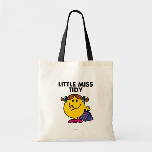 Little Miss Tidy | zwarte belettering Tote Bag (Voorkant)