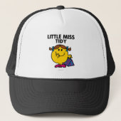 Little Miss Tidy | zwarte belettering Trucker Pet (Voorkant)