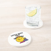 Little Miss Tidy | zwarte belettering Zandsteen Onderzetter (Zijkant)