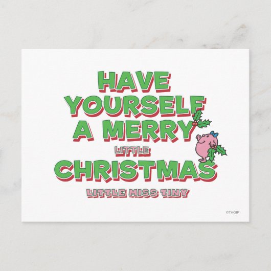 Little Miss Tiny Christmas Feestdagenkaart (Voorkant)