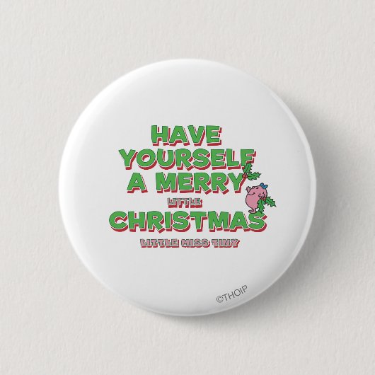 Little Miss Tiny Christmas Ronde Button 5,7 Cm (Voorkant)