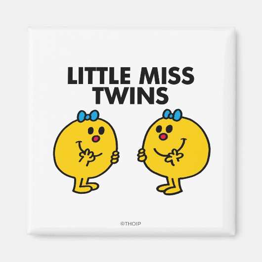 Little Miss Twins | Twee veel plezier Magneet (Voorkant)