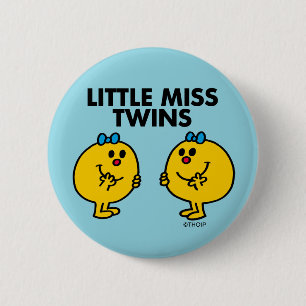 Little Miss Twins   Twee veel plezier Ronde Button 5,7 Cm