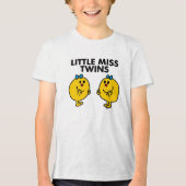 Little Miss Twins | Twee veel plezier Tri-Blend Shirt (Voorkant)