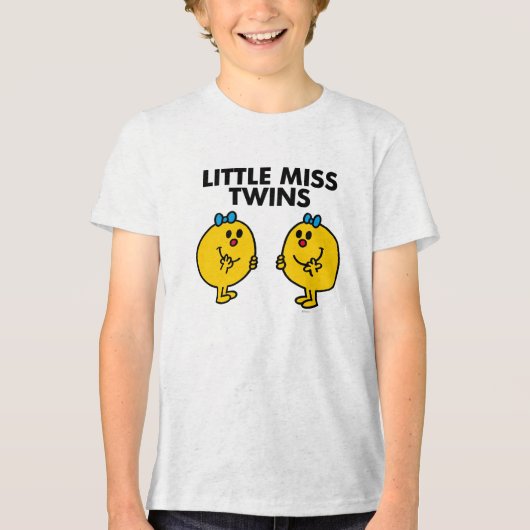 Little Miss Twins | Twee veel plezier Tri-Blend Shirt (Voorkant)