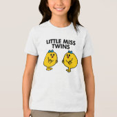 Little Miss Twins | Twee veel plezier Tri-Blend Shirt (Voorkant)