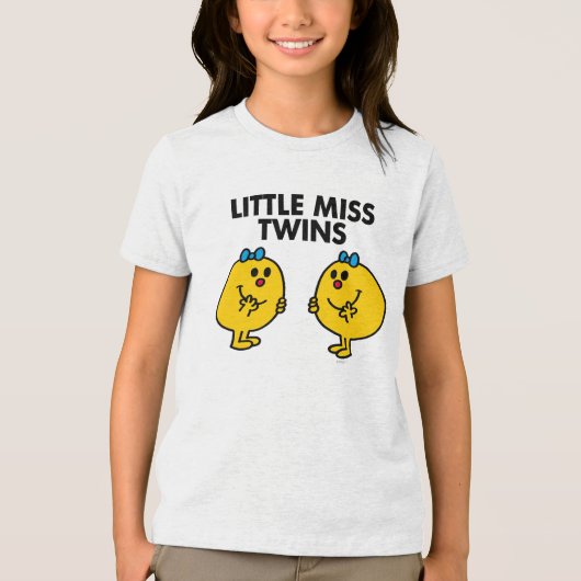 Little Miss Twins | Twee veel plezier Tri-Blend Shirt (Voorkant)