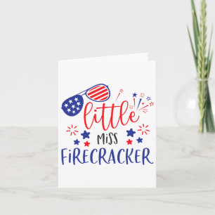 Little Miss Vuurwerk 4 juli meisje peuter O Kaart