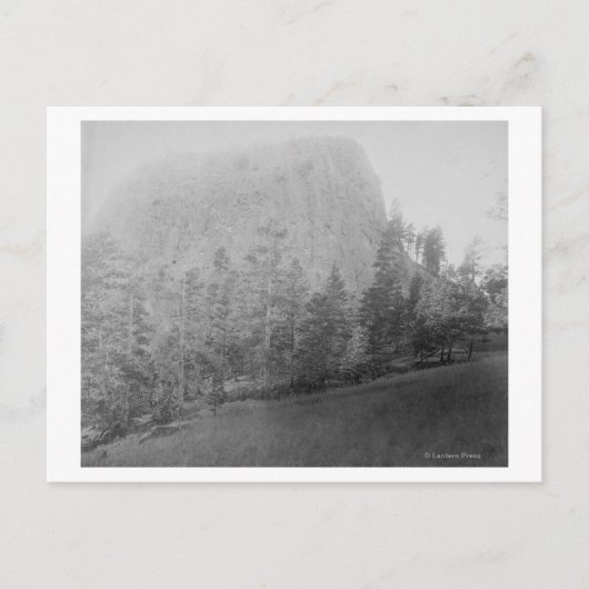 Little Missouri Butte Beyod Field en Trees Briefkaart (Voorkant)