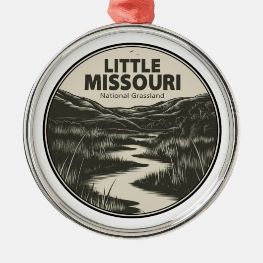 Little Missouri National Grassland Stream Metalen Ornament (Voorkant)
