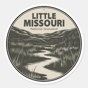 Little Missouri National Grassland Stream Ronde Sticker