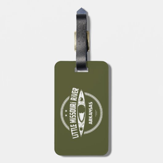 Little Missouri River Arkansas Kayaking Bagagelabel (Achterkant verticaal)