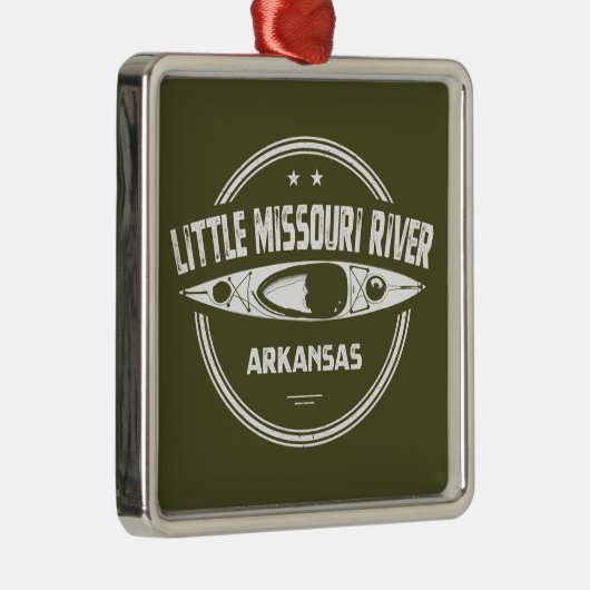 Little Missouri River Arkansas Kayaking Metalen Ornament (Rechts)