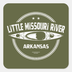 Little Missouri River Arkansas Kayaking Vierkante Sticker