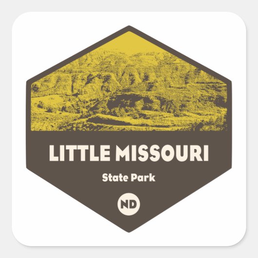 Little Missouri State Park North Dakota Vierkante Sticker (Voorkant)